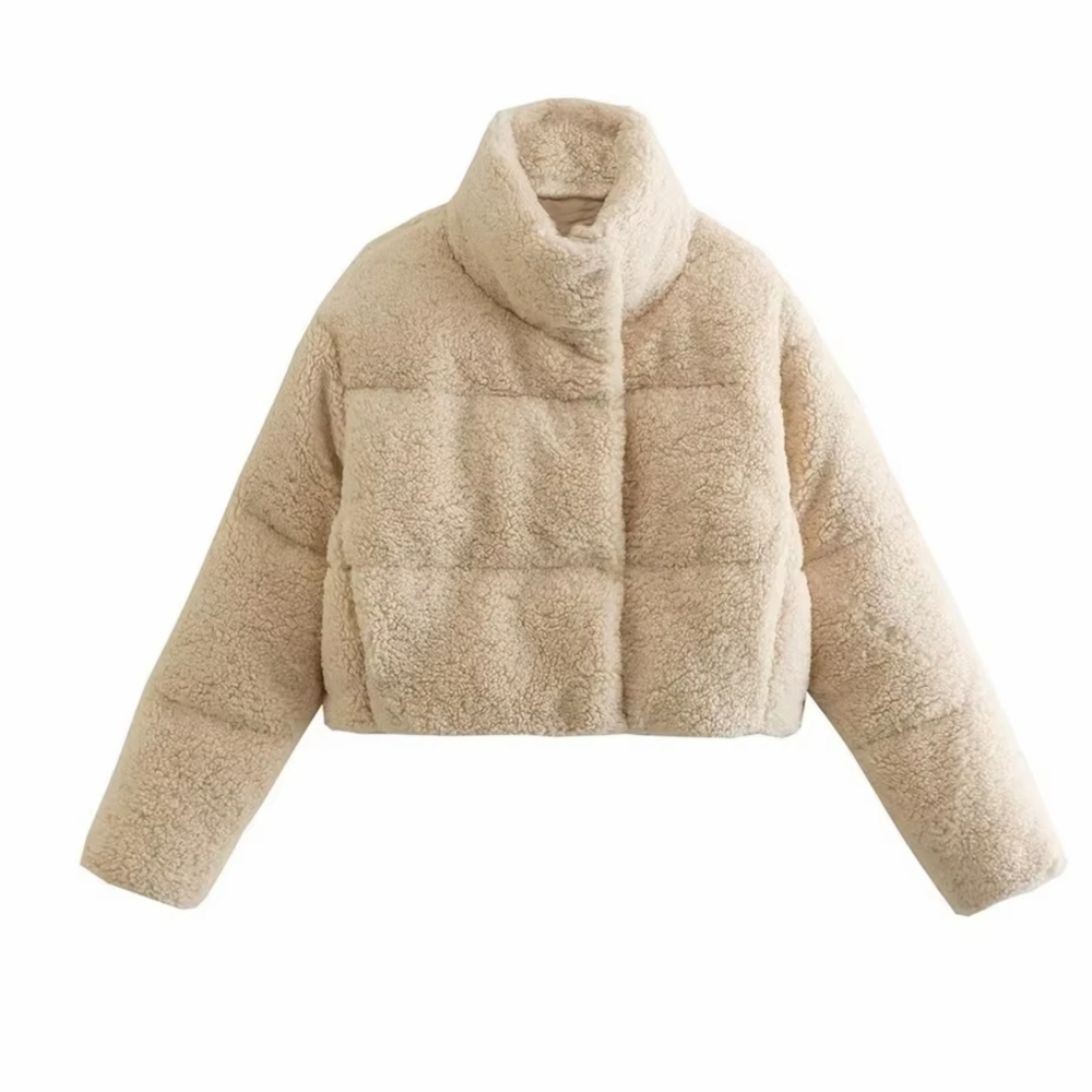 New Women's Short Coat Standing Collar Thickened Warm Bread Coat - Picture 4 of 7